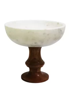 Discount 😀 Biltmore® 10" Marble Bowl on Footed Wood Base 🎉 -Biltmore® Sales Store Belk 1062