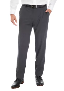 Discount ⌛ Biltmore® Men's Gray Solid 👗 Dress Pants 😀