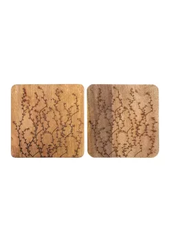Promo 🤩 Biltmore® Etched Vine Mango Wood Trivets - Set of 2 😀