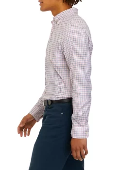 Deals 🔥 Biltmore® Men's Long Sleeve Woven Button Down Plaid 👚 Shirt ❤️ -Biltmore® Sales Store Belk 1289