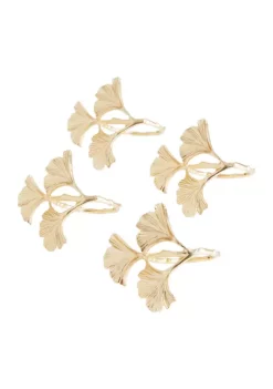 Discount 🎉 Biltmore® Gold Floral Napkin Rings - Set of 4 🔥 -Biltmore® Sales Store Belk 1297