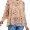 Hot Sale 🤩 Biltmore® 👩 Women's Long Sleeve Popover Blouse 😍 -Biltmore® Sales Store Belk 1306