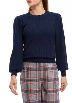 Promo 👍 Biltmore® 👩 Women's Mini Cable Crew Sweater 🤩 -Biltmore® Sales Store Belk 211