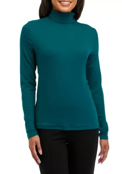 Flash Sale ⭐ Biltmore® 👩 Women's Long Sleeve Turtleneck Solid Top ⌛