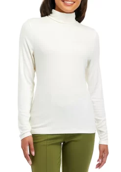 Flash Sale ⭐ Biltmore® 👩 Women's Long Sleeve Turtleneck Solid Top ⌛ -Biltmore® Sales Store Belk 239