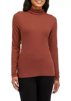 Flash Sale ⭐ Biltmore® 👩 Women's Long Sleeve Turtleneck Solid Top ⌛ -Biltmore® Sales Store Belk 241