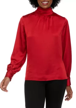 Hot Sale 🔥 Biltmore® 👩 Women's Long Sleeve Bow Back Top 💯 -Biltmore® Sales Store Belk 335
