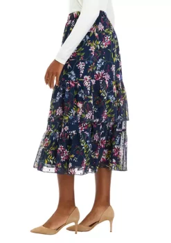 Flash Sale 😍 Biltmore® 👩 Women's Tiered Chiffon Midi 👗 Skirt 💯 -Biltmore® Sales Store Belk 442