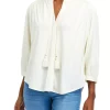 Top 10 😍 Biltmore® 👩 Women's 3/4 Sleeve Tie Knit Peasant Blouse 🧨 -Biltmore® Sales Store Belk 673