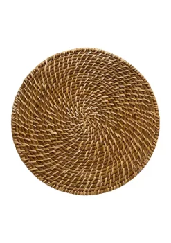 Discount ⌛ Biltmore® 12.5" Light Brown Round Rattan Charger 🎉