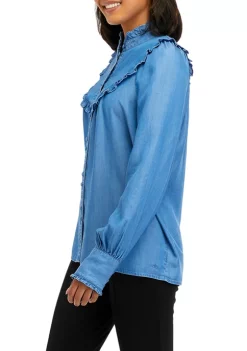 Top 10 👍 Biltmore® 👩 Women's Long Sleeve Ruffle Yoke Blouse 👏 8 Top 10 👍 Biltmore® 👩 Women's Long Sleeve Ruffle Yoke Blouse 👏 -Biltmore® Sales Store Belk 785