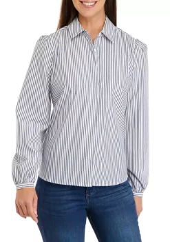 Best Pirce 🤩 Biltmore® 👩 Women's Long Sleeve Button Front Puff 👕 Shirt 🧨 -Biltmore® Sales Store Belk 790