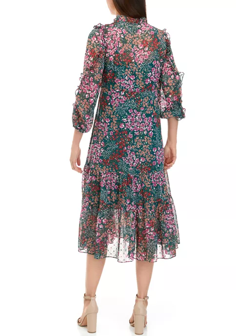 Brand new 🛒 Biltmore® 👩 Women's 3/4 Sleeve Ruffle Midi 👗 Dress 😉 4 Brand new 🛒 Biltmore® 👩 Women's 3/4 Sleeve Ruffle Midi 👗 Dress 😉 - Image 2