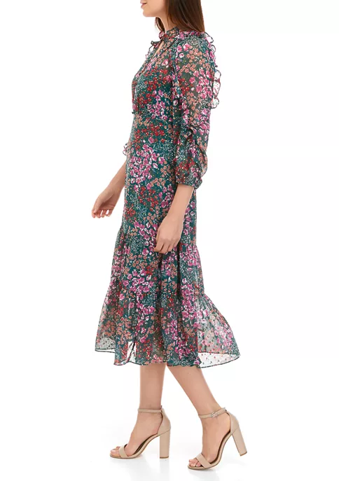 Brand new 🛒 Biltmore® 👩 Women's 3/4 Sleeve Ruffle Midi 👗 Dress 😉 5 Brand new 🛒 Biltmore® 👩 Women's 3/4 Sleeve Ruffle Midi 👗 Dress 😉 - Image 3