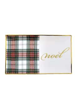 Best deal 😀 Biltmore® White & Red Tartan Noel Small Rectangular Tray 🔥