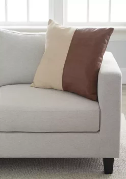 Hot Sale 🔥 Biltmore® Jute Leather Panel Throw Pillow 🔔 -Biltmore® Sales Store Belk 865